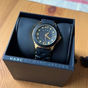 Marc by Marc Jacobs Black and Gold Watch